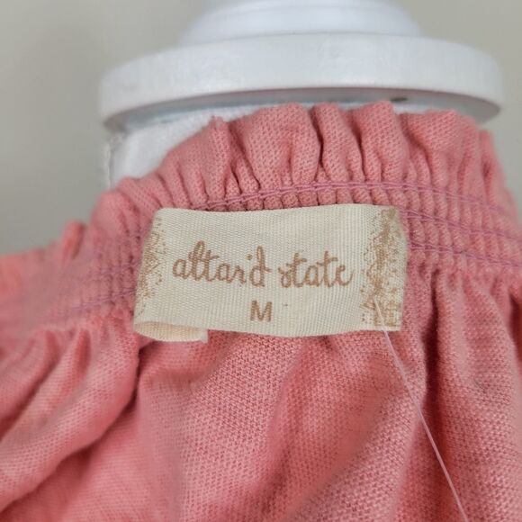 NWT Altar'd State Off-Shoulder Top. Peach Pink M#022 - Picture 9 of 14